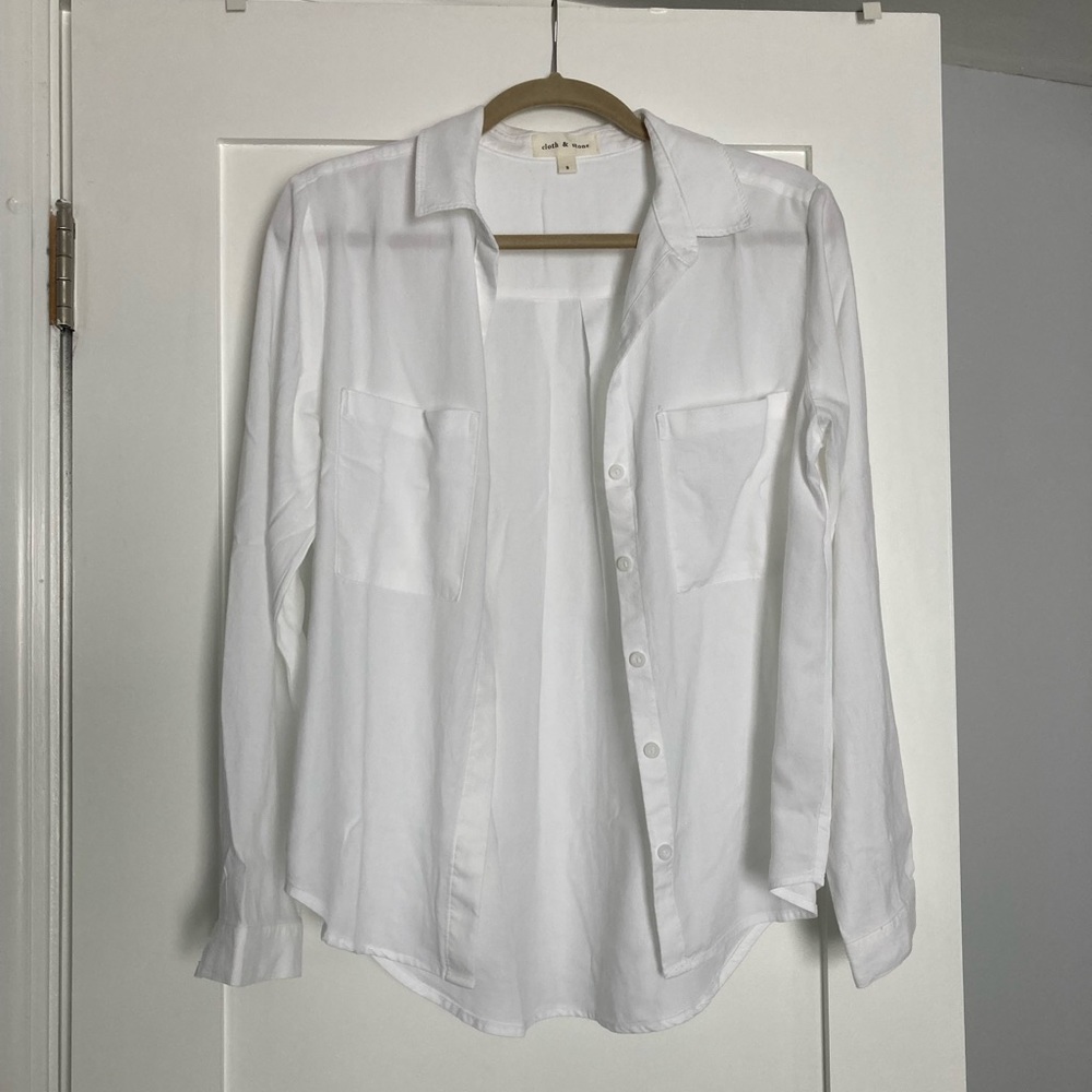 Cloth & Stone White Button Down Shirt
